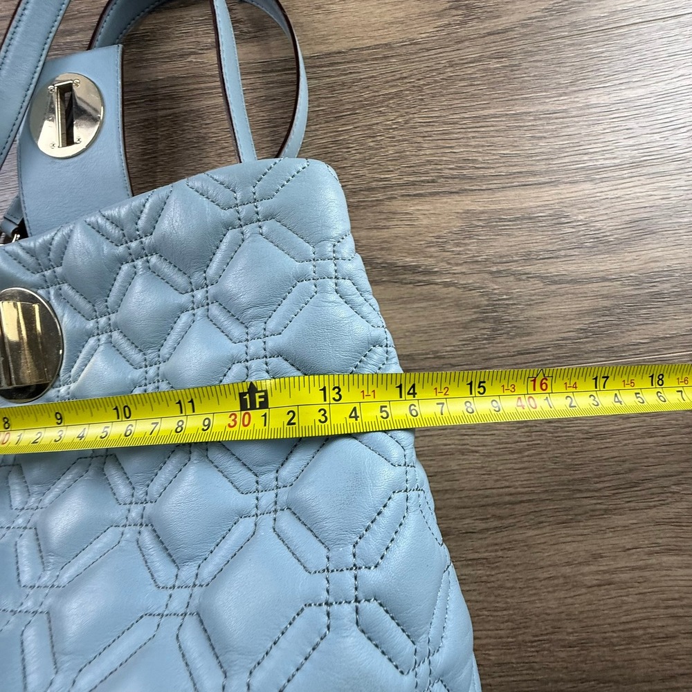 Kate Spade Wedgewood Astor Court Elena Tote Powder Blue Quilted Silver Hardware - Picture 12 of 16
